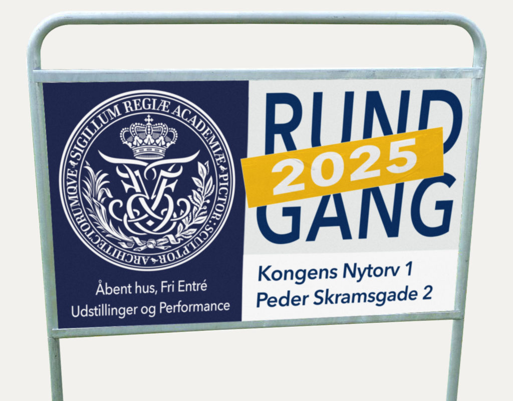 Et skilt med teksten "Rundgang 2025".
