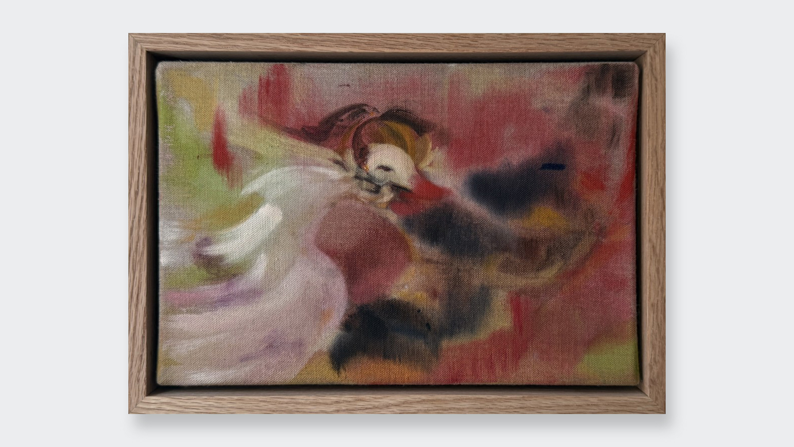 A painting of a swan.